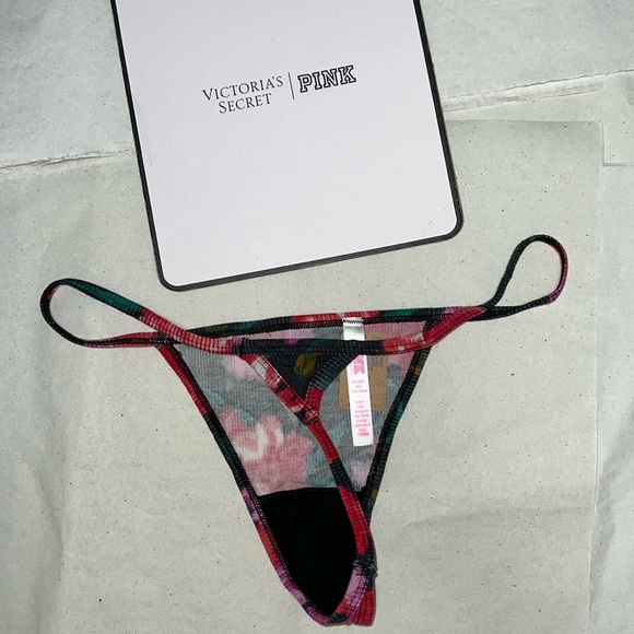 PINK Victoria’s Secret Cotton V-STRING THONG Panty XL - Picture 2 of 13
